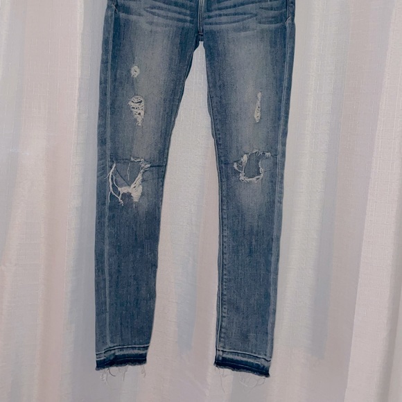 EXPRESS JEANS Distressed Cropped Legging - Sz. 0 - Picture 5 of 6